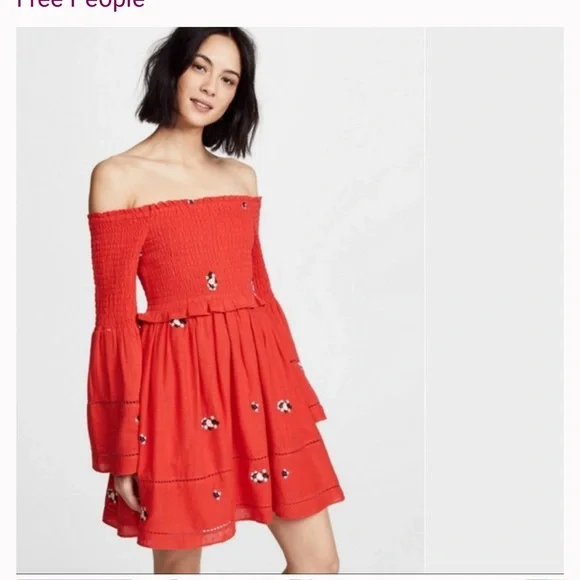 NWT FREE PEOPLE COUNTING DAISIES EMBROIDERED DRESS - Picture 3 of 12